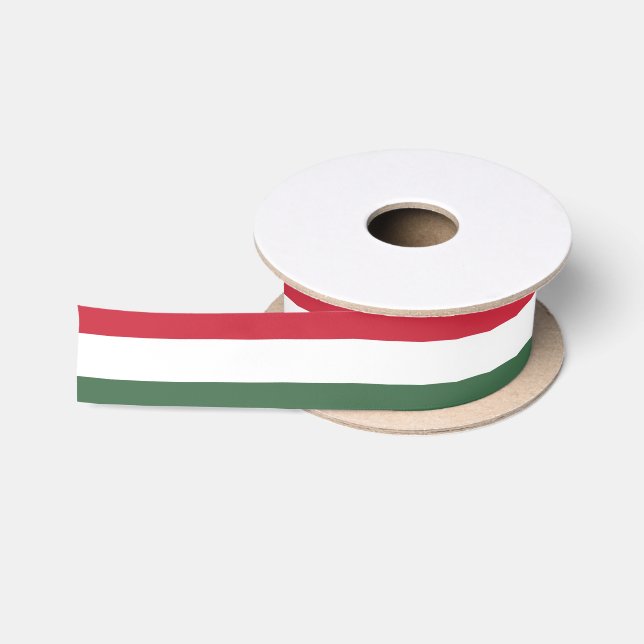 Ruban En Satin Drapeau Hongrie (Bobine)