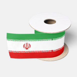 Ruban En Satin Drapeau iranien (Iran) (Persan)