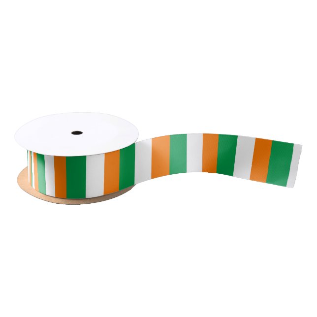 Ruban En Satin drapeau irlandais (Bobine)
