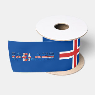 Ruban En Satin Drapeau islandais
