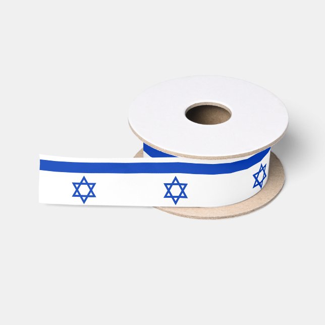 Ruban En Satin Drapeau Israël (Bobine)
