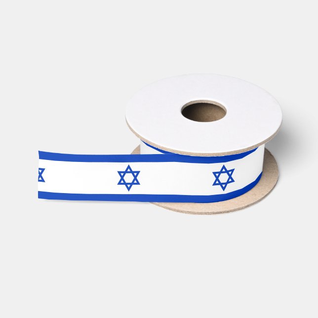 Ruban En Satin Drapeau Israël (Bobine)