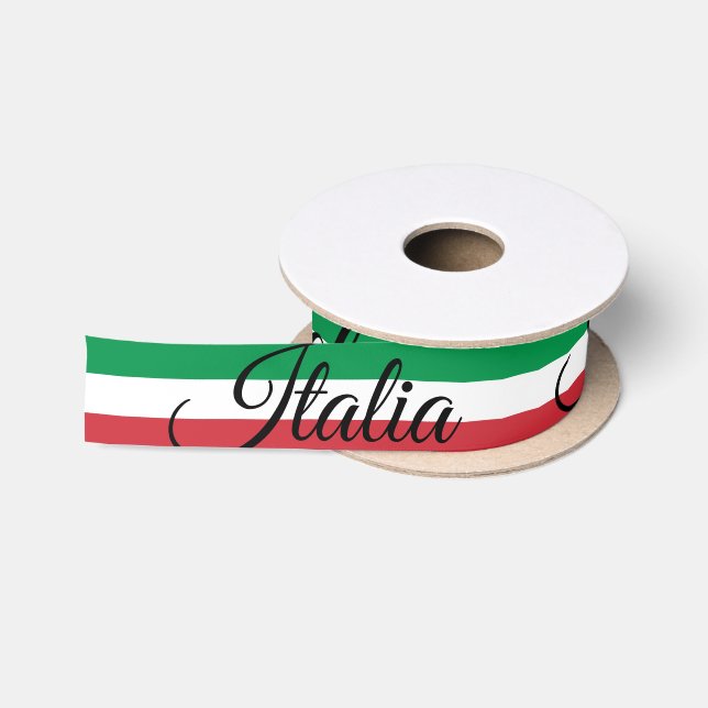 Ruban En Satin Drapeau italien & Voyage Italie, vacances / sports (Bobine)
