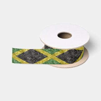Ruban En Satin Drapeau jamaïcain - Crinké