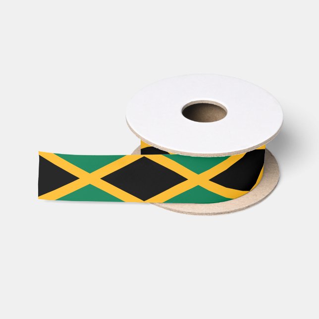 Ruban En Satin Drapeau Jamaïque (Bobine)