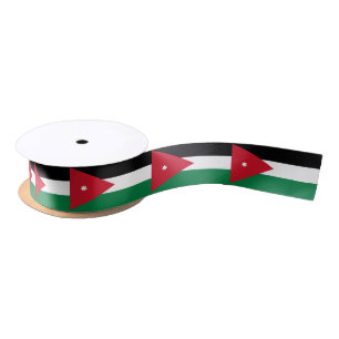 Ruban En Satin Drapeau Jordanie