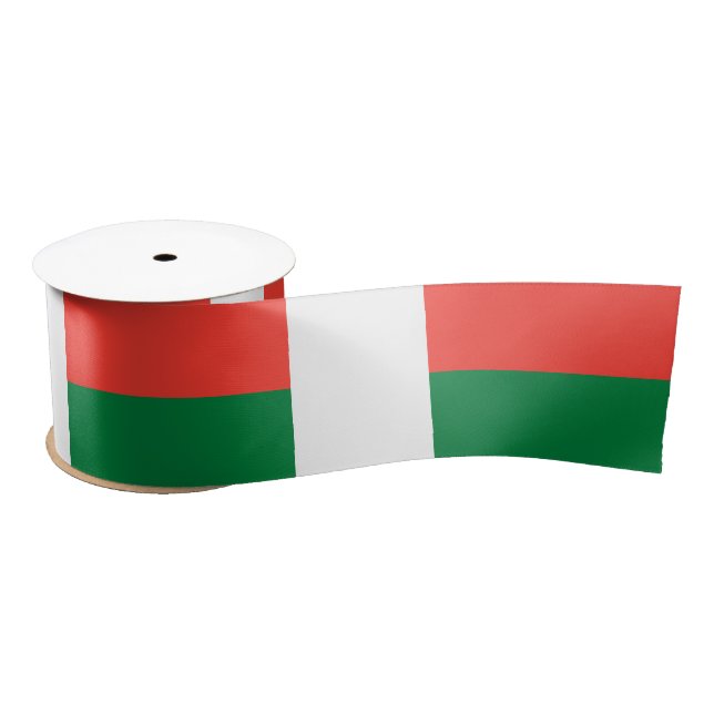 Ruban En Satin Drapeau Madagascar (Bobine)