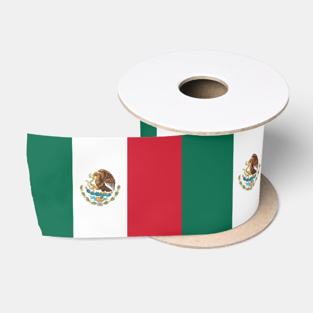 Ruban En Satin Drapeau mexicain (Bobine)