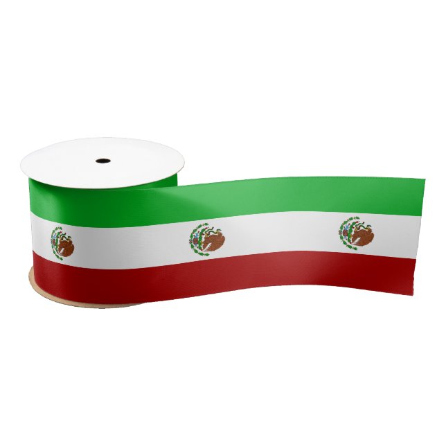 Ruban En Satin Drapeau mexicain (Bobine)