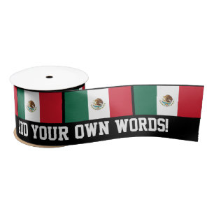 Ruban En Satin Drapeau mexicain classique