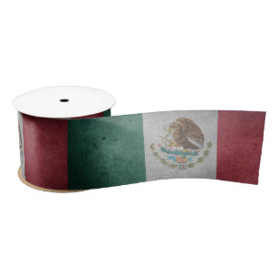 Ruban En Satin Drapeau mexicain en détresse