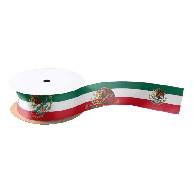Ruban En Satin Drapeau mexicain & fête d'anniversaire mexicaine / (Bobine)