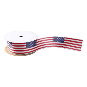 Ruban En Satin Drapeau national des Etats-Unis d'Amérique