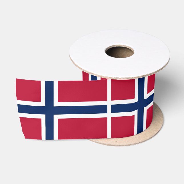 Ruban En Satin Drapeau norvégien (Bobine)