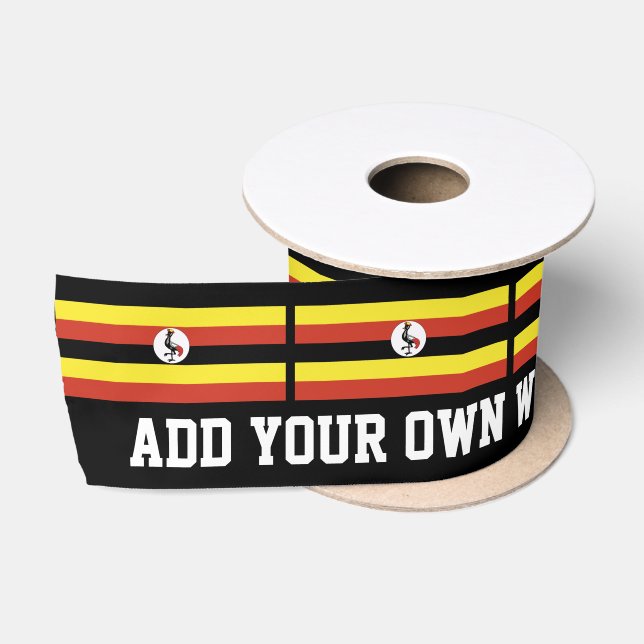 Ruban En Satin Drapeau ougandais (Bobine)