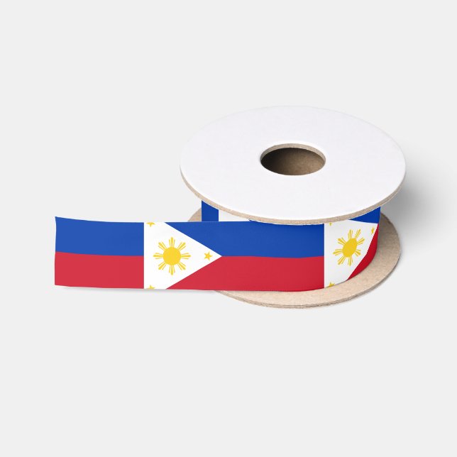 Ruban En Satin Drapeau philippin des Philippines (Bobine)