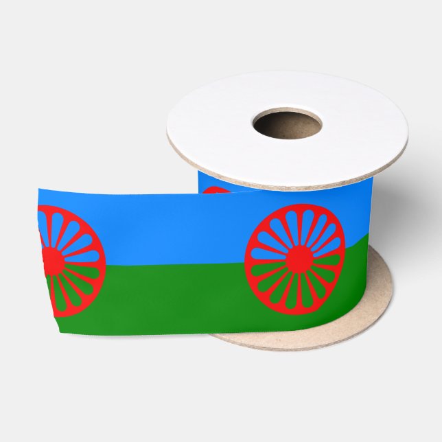Ruban En Satin Drapeau romani (Bobine)