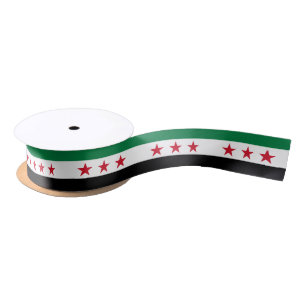 Ruban En Satin Drapeau syrien, drapeau syrien patriotique