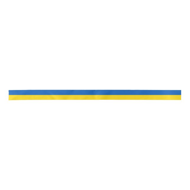 Ruban En Satin Drapeau ukrainien  (Devant)