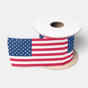 Ruban En Satin Drapeau USA Ruban Patriotique