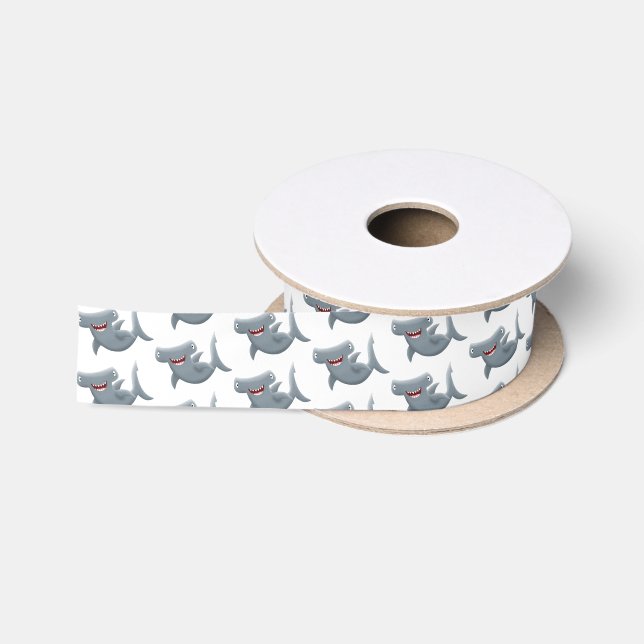 Ruban En Satin Drôle mignon requin marteau dessin animé (Bobine)
