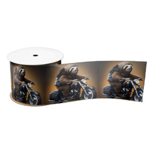 Ruban En Satin Drôle Vélo De Fente Sur Moto,