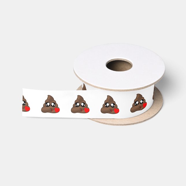 Ruban En Satin Dunette Emoji de coeur (Bobine)
