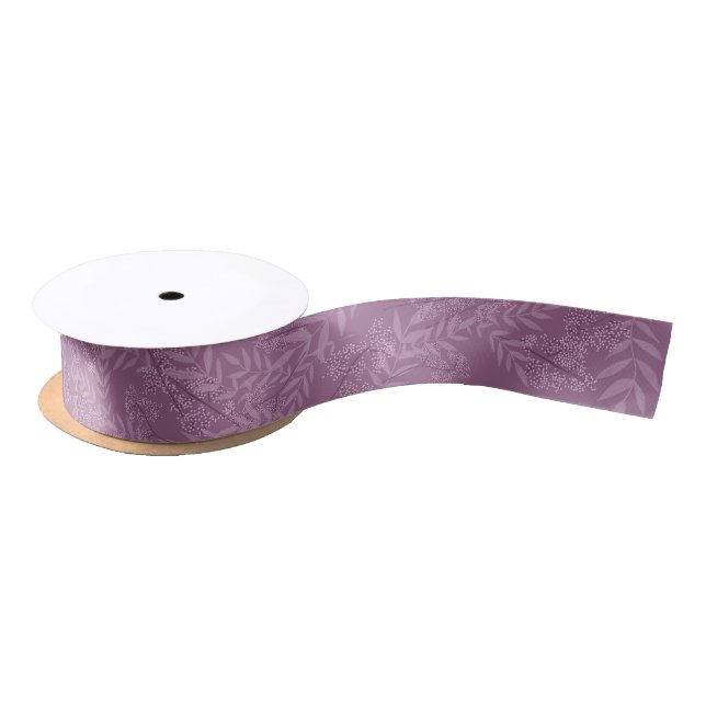 Ruban En Satin Dusty Plum violet Mariage Botanique (Bobine)