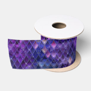 Ruban En Satin Écailles de dragon violet
