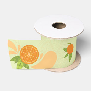 Ruban En Satin Éclaboussure orange