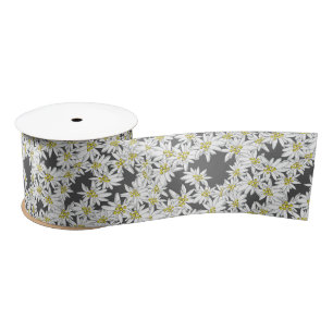 Ruban En Satin Edelweiss Fleur Alpine Sauvage Artisanat Cottageco