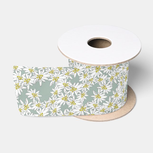 Ruban En Satin Edelweiss Fleurs Autriche Sonore de musique Floral (Bobine)