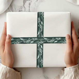 Ruban En Satin Élégant À feuillage persistant Garland Cardinal va