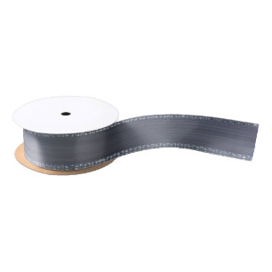 Ruban En Satin Élégant diamant argenté et métal brossé scintillan