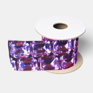 Ruban En Satin Élégant diamants de pierres précieuses violettes