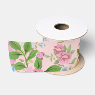 Ruban En Satin Élégant Fleur sauvage floral Boho