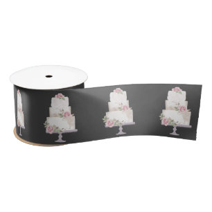 Ruban En Satin Élégant gâteau Pastel Trois Niveaux
