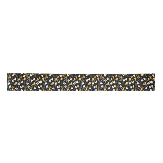 Ruban En Satin Élégant motif floral de Tulipe (Devant)
