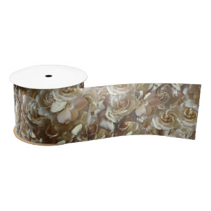 Ruban En Satin Élégant Rose floral Motif pétal