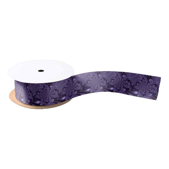 Ruban En Satin Élégante étincelle Royale Purple Liquide (Bobine)