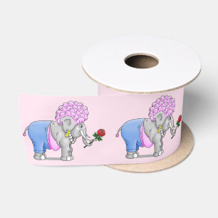 Ruban En Satin Éléphant Romantique Mignon