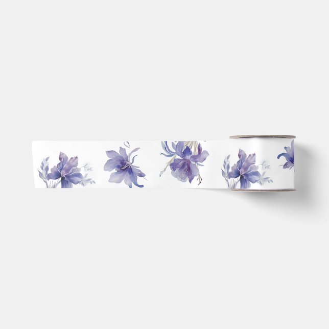 Ruban En Satin Emballage Cadeau Iris Purple (Devant)