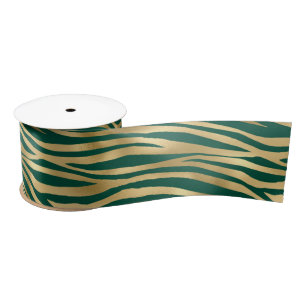 Ruban En Satin Emerald and Gold Safari Series Design 4