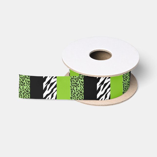Ruban En Satin Empreinte de léopard, Zebra Print, Poster de anima (Bobine)