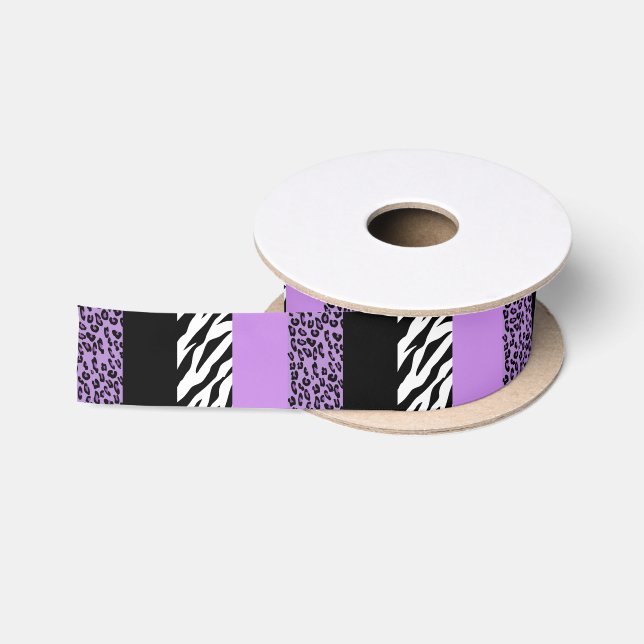 Ruban En Satin Empreinte de léopard, Zebra Print, Poster de anima (Bobine)