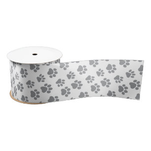 Ruban En Satin Empreintes de pattes mignons de chien pour des
