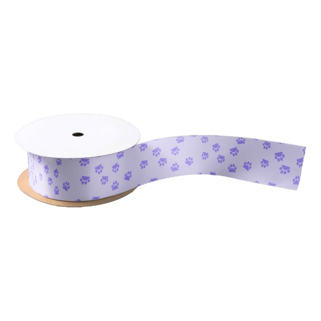 Ruban En Satin Empreintes violettes (Bobine)