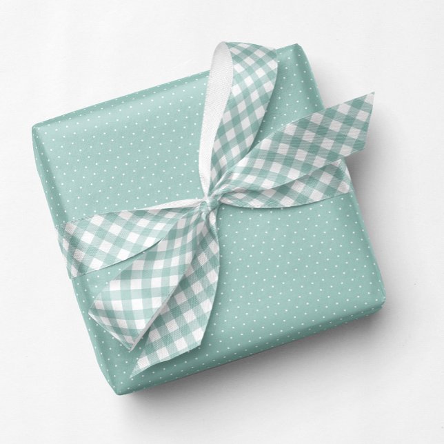 Ruban En Satin En vichy classique mignon chèque turquoise cadeau  (Créateur téléchargé)