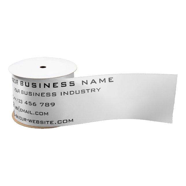 Ruban En Satin Entreprise Promotionnelle Personnalisée - Moderne (Bobine)