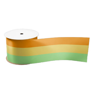 Ruban En Satin Enveloppe Cadeau Vert Jaune Orange Vibrant